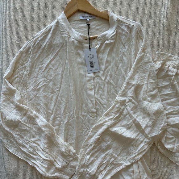 We Wore What NWT Set Button-Up Shirt and Shorts Set - Picture 5 of 8